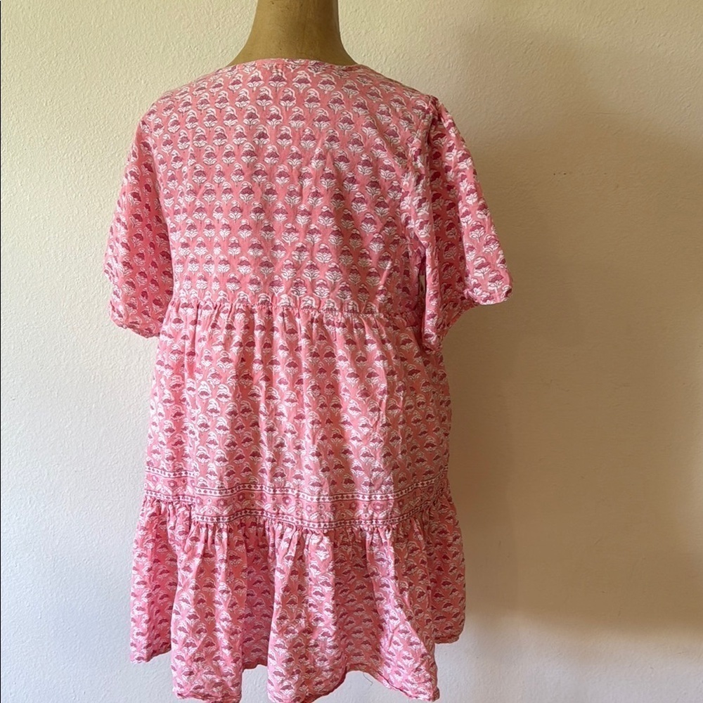 Marea sz L Pink Patterned Casita Dress cotton Tunic short Dress, great condition - Picture 7 of 12